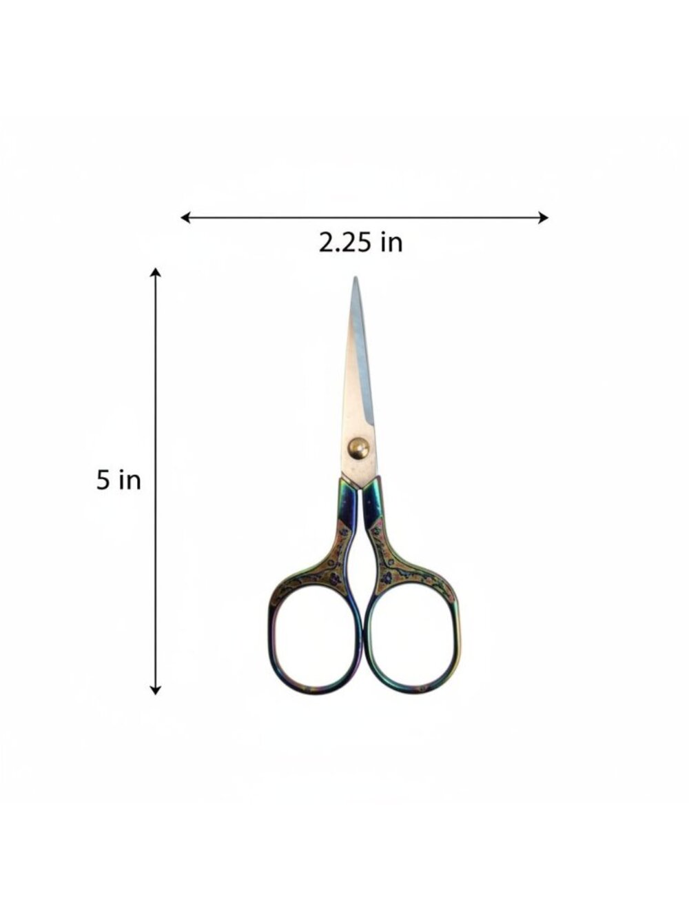 Ornate Embroidery Scissors Iridescent Handle Vintage Sewing Shears Craft Tool - Picture 2 of 12